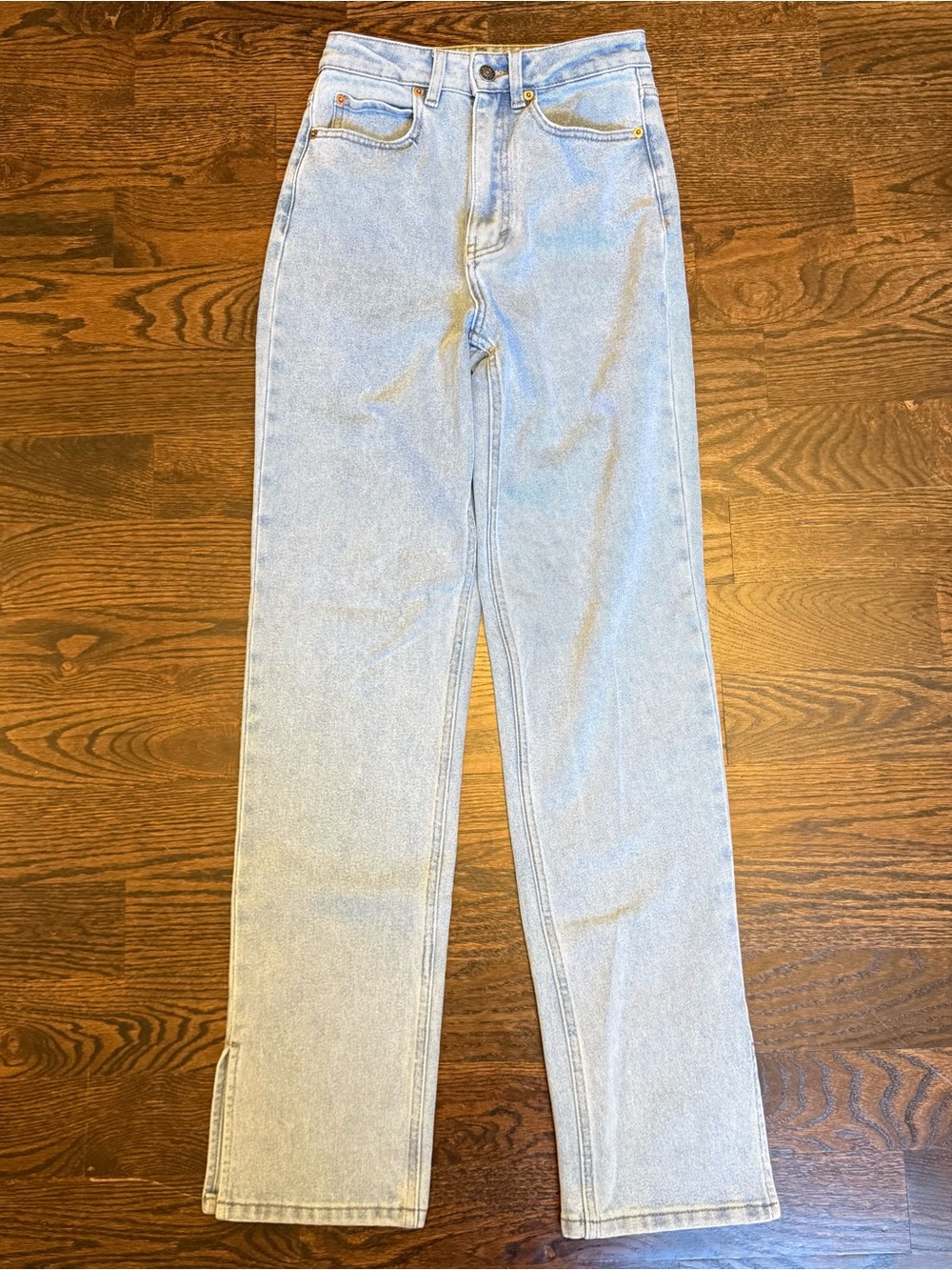 Motel Light Wash Slit Leg Jeans